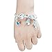 Cute Bow Unicorn Bracelet for Girls, Pink Crystal Bracelet with Star, Rainbow and Unicorn Charm (6.3)