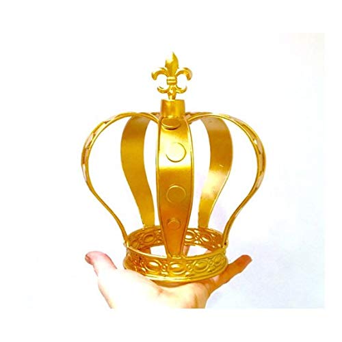 Gold Color Metal Crown for Flower Centerpieces or Cake topper, (Gold)