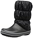 crocs Women's Winter Puff Boot Wom Snow Boot, Black/Charcoal, 8 M US