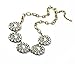 Fun Daisy Vintage Classic 5 Crystal Flowers Fashion Necklace - xl00851