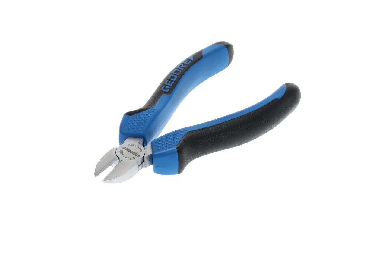 GEDORE Side Cutter for Medium Hard Wire to 1.6 mm Dia., Swedish Pattern, 2C Grips, Hardened, Length 125 mm, 8314-125 JC