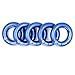 GM CLIMBING Blue Small Rappel Ring 25kN for Rock Climbing Arborist Rescue Slackline Hammock Pack of 5
