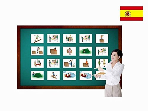 Tarjetas de vocabulario - Preposiciones - Prepositions Flashcards in Spanish - Vocabulary Picture Cards for Language Learning