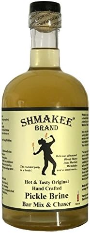 Shmakee Hot and Spicy Brewed and Hand Crafted REAL Pickle Brine Cocktail Mix (made with 100% RAW UNFILTERED APPLE CIDER VINEGAR) for an amazing Bloody Mary, Michelada, Dirty Martini and more