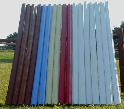 Solid Colored 10ft Rails/Poles Wood Horse Jumps