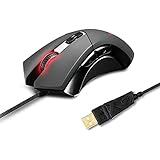 Etekcity Scroll X1: 2400 DPI Programmable Wired USB Gaming Mouse, Omron Micro Switches, Black