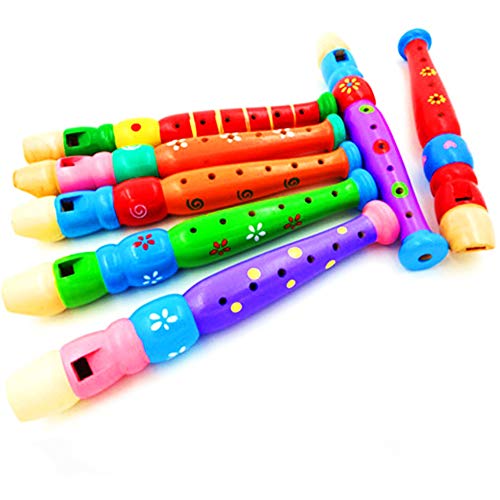 LeSharp Learning & Education, Colorful Wooden Clarinet Piccolo Children Musical Instrument Educational Toy - Random Color - Thumbnail 2