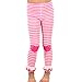 TeeHee Little Girls and Toddlers Fashion Footless Tights and Fleece Leggings 3 Pair Pack (3-5 Years, Stripe with Heart)