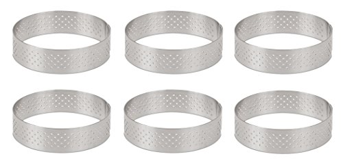 Click Here to See More Images DeBuyer Valrhona Perforated Tart Ring - 2.95 inch Diameter, Set of 6 units
