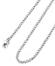 Jstyle Womens Stainless Steel Chain Necklace for Men Rolo Cable Link 2MM 20 Inch