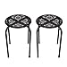 dar Living Daisy Metal Stool, Black (2-Pack)