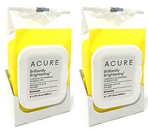 Acure Coconut + Argan Oil Cleansing Towelettes For Face And Body Pack Of 2 (60 Towelettes Total) (714983628808)