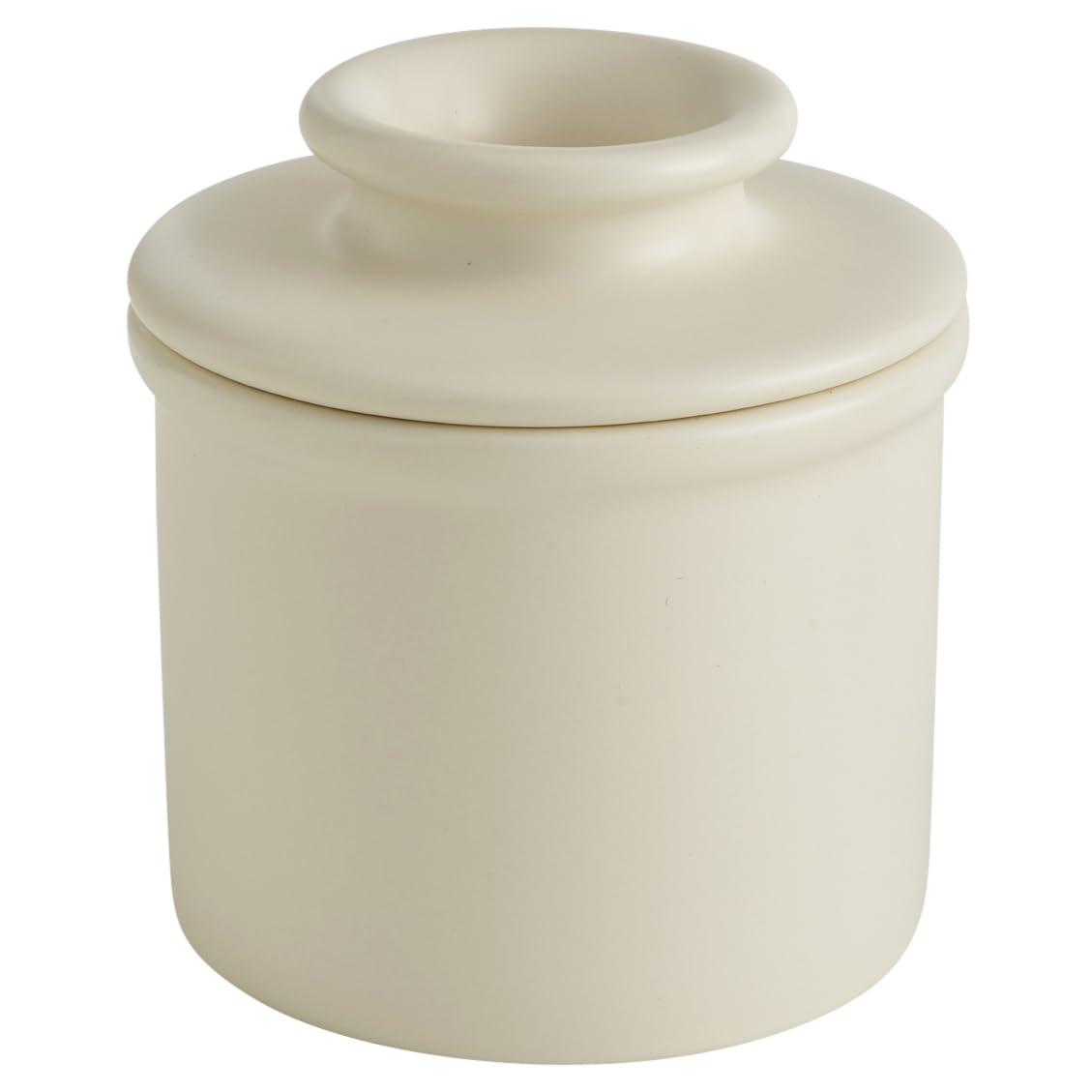 Butter Bell - The Original Butter Bell Crock by L Tremain, a Countertop French Ceramic Butter Dish Keeper for Spreadable Butter, Classic Retro Matte Finish, Ivory