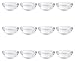 Juvale Tealight Candle Holders - 12-Pack Round Glass Tealight Candle Holder Wedding, Home, Party Decoration, Clear, 1.1 inches Tall, 3 inches in Diameter