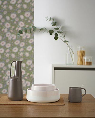 ZENS | Vintage Porcelain Carafe | Dual Matte Gloss Surface | Easy Pour | Heat Resistant & Dishwasher Safe | 37 oz (1100 ml) | Coffee Brown