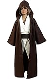 Amayar TUNIC Hooded Robe Cloak Knight Fancy Cool Cosplay Costume Brown Kids L