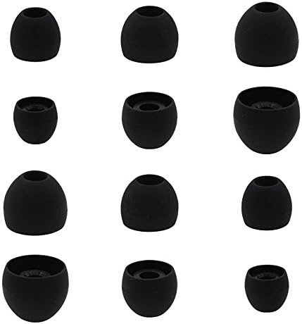 Ear Tips for S8 S8+ Note 8 Earphone, Diana Fay Ear Gels Eartips Earphone Cover Earbud Cushions for Samsung Galaxy S8 S8 Plus Note 8 Earbuds, 6 Pairs Set SML 3 Size Soft Gel, Black