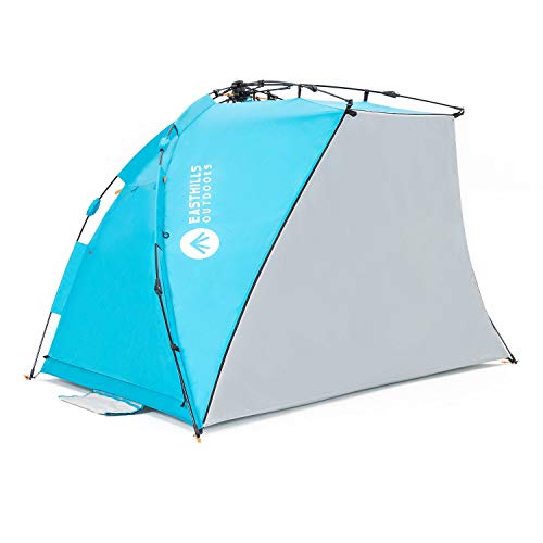 Easthills Outdoors Coastview Ultra 4-5 Person Family Sun Shelter Ultra Large Quick Setup Instant Anti UV Double Silver Coating Beach Tent with Extended Door & Window Pacific Blue - Thumbnail 3