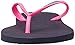Havaianas Women's Slim Logo Pop Up Multicolored Flip-Flop Sandal, Navy Blue/Pink, 9/10 M US