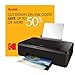 Kodak V65MEGA3ECO/37 Verite Wireless Color Photo Inkjet Printer with Scanner and Copier and XL Ink Bundle, Black