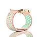 LoveBlue for Fitbit Blaze Band,Fitbit Blaze Sports Silicone Bracelet Strap Wristband Replacement Band Watchband with Frame for Fitbit Blaze (Pink&Azure+Rosegold Frame-Small)
