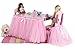 FLYPARTY Handmade Tulle Tutu Chair Skirt with Sash Bow for Party Wedding Baby Shower Home Decoration (White)