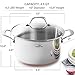 HOMI CHEF Mirror Polished Copper Band NICKEL FREE Stainless Steel 4.5 Quart Stock Pot with Glass Lid (No Toxic Non Stick Coating, 9.5 Inch) - Cookware Set - Cookware Pots And Pans Sets