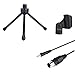 AUKEY Condenser Microphone, Studio Bidirectional Recording Condenser Mic with 3.5mm Microphone Headphones Splitter and Tripod Stand for Desktop Computers(green)