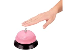 HVOGVOK Restaurant Service Table Bell Bar Bell Desk Kitchen Hotel Counter Reception Restaurant Bar Ring for Service Call Bell (Pink)