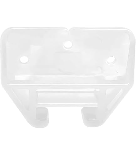 Prime-Line Products R 7227 Coppia Staffe Porta Guide Per Cassetto In Plastica Bianca (Sinistra E Destra) Con Viti - 2