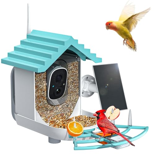 Smart Bird Feeder with Camera Blue