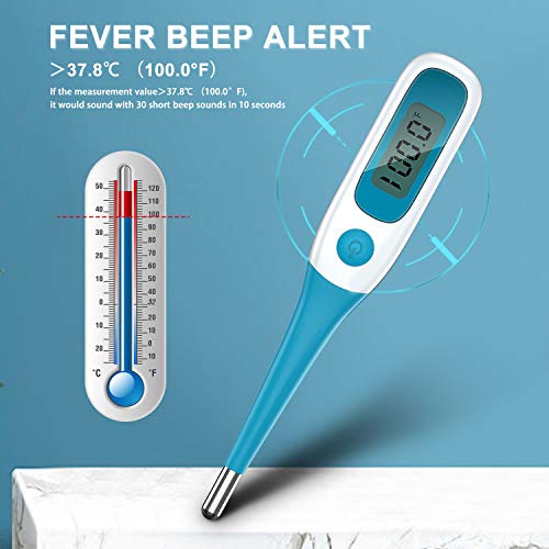 Vibeey Digital Oral Thermometer for Fever Flexible Accurate Reading