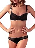 Ruzishun Women's Push Up Bra Set Soft Cup Lace Underwear Set
