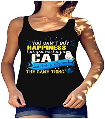 Onestee Women's You Can't Buy Happiness But You Can Buy a Cat Shirt - Tank Top