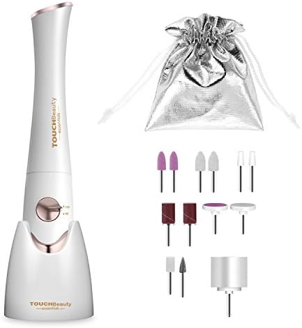 Nail Drill, 13 in 1 Portable Professional Acrylic Nail File Manicure Pedicure Kit Handpiece Grinder with Polishing Tools and UV Light Dryer for Home and Salon (Gold)