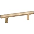 Emtek MOD - HEX (Modern Hexagon) Appliance Pull of The Urban Modern Collection, 12 inch (Center to Center), Color: Satin Brass (US4), Model: 87003