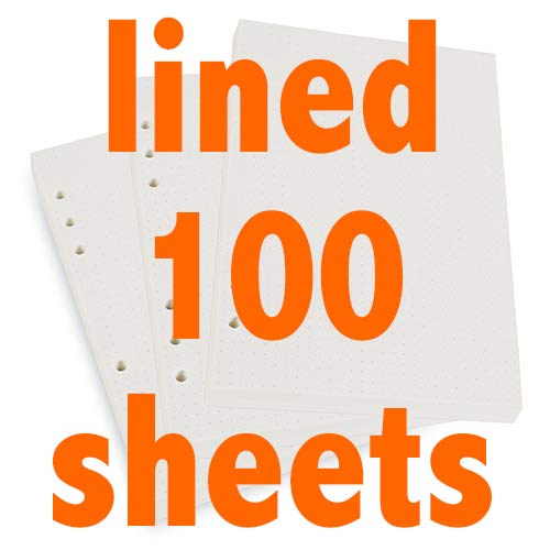 A5 Planner Filler Paper 5-3/4" x 8-1/4", College Ruled, 6-Hole Punched Loose Leaf Paper for 6-Ring Binders, 100 Sheets Per Pack