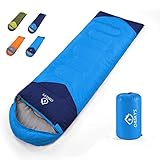 oaskys Camping Sleeping Bag – All Season Warm & Cool Weather – Summer, Spring, Fall, Winter, Lightweight, Waterproof for Adults & Kids – Camping Gear Equipment, Traveling, and Outdoors