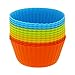 Le Juvo Reusable Silicone Baking Cups - 4 Inch Round Cupcake Liners, 12 Pack