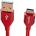 Amazon Basics Double Braided Nylon USB-C to USB-A 2.0 Fast Charging Cable, 3A - 3-Foot, Red