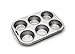 Fox Run 4867 Muffin Pan, 6 Cup, Stainless Steel