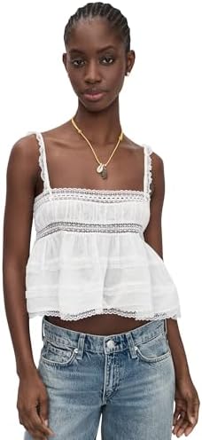 Free People Womens Amaryllis Tank Ivory LG (Women's 12) One Size