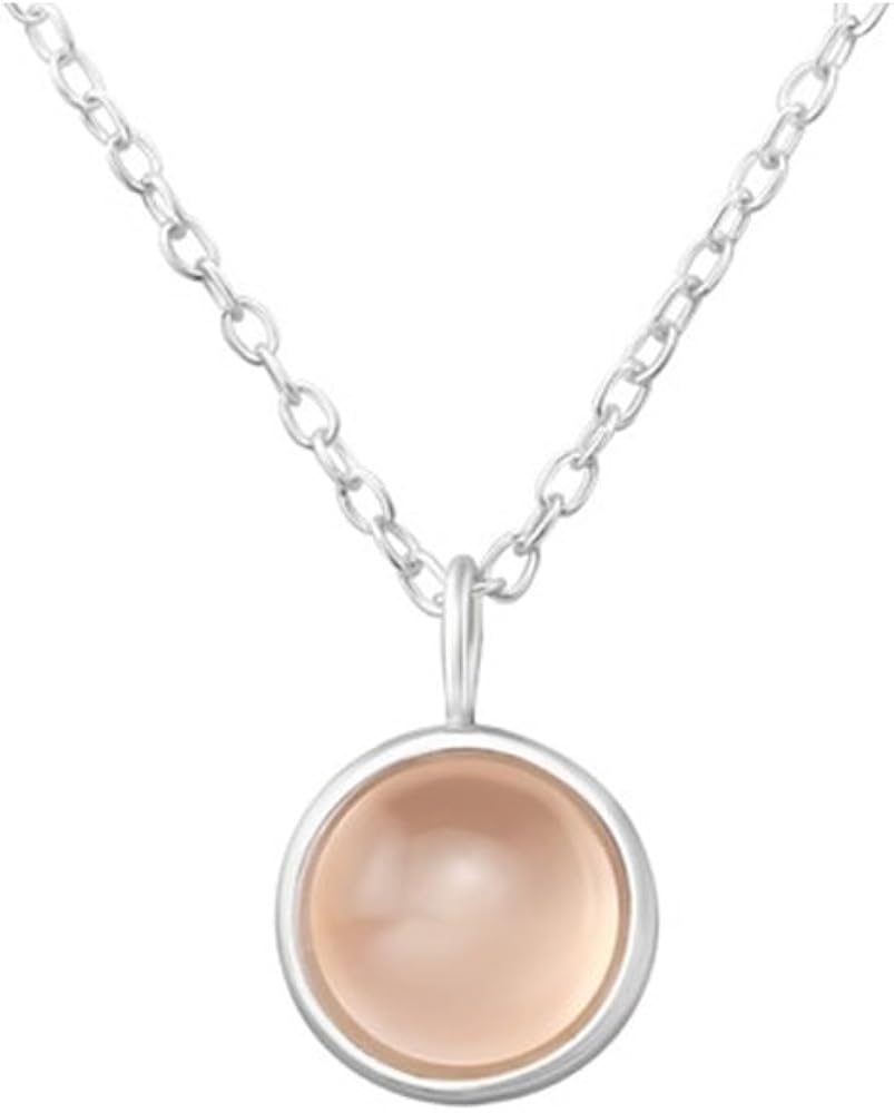 925 Sterling Silver Round Jeweled Necklaces : Amazon.co.uk: Jewellery