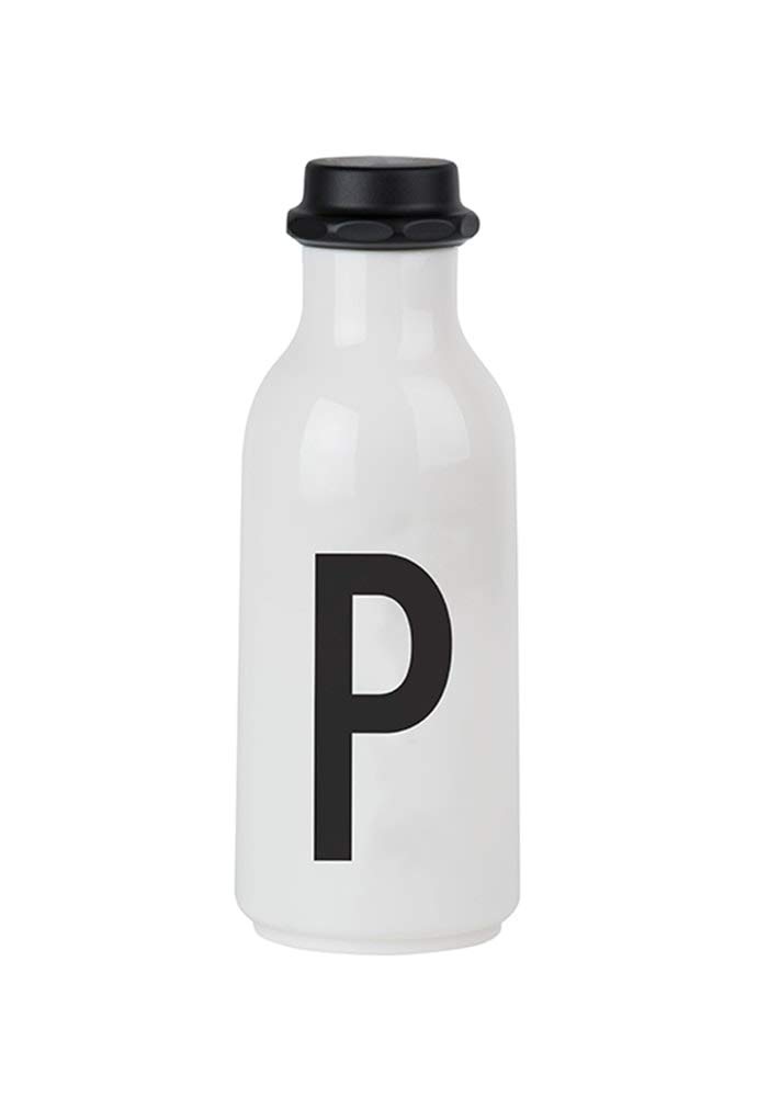 Design Letters Personal Tritan Water Bottle (P) - 500ml BPA-free and BPS-free Leak-proof Tritan Drinking Bottle in Nordic Design for Adult, Kids, Outdoor, Office, Sports, School, Available from A-Z
