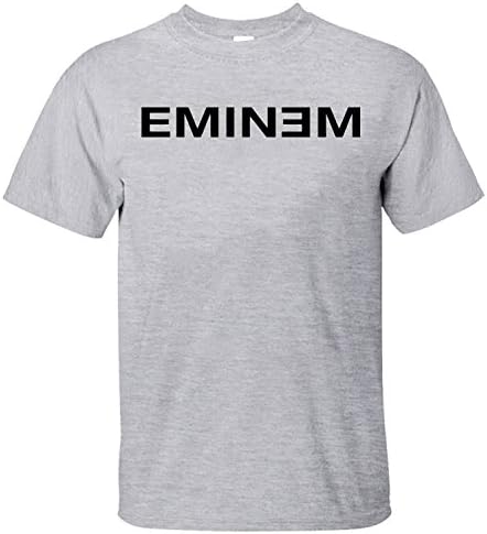 XMANA Men's Top Rap Singer Eminem Logo T-Shirt grey XL