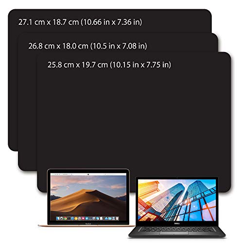 Clean Screen Wizard Microfiber Cloths Screen Keyboard Covers, Screen Protectors Cleaner for MacBook 12, Laptops 12 Inches, 4 Pack BundleÂ (Black)Â 