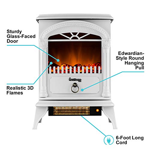 eFlame USA Hamilton Indoor Compact Freestanding Electric Fireplace