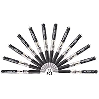 M&G Retractable Gel Pens, 0.5mm, Micro Point, Classical Modle K-35,Black Ink, Pack of 12