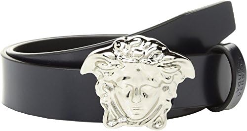 Versace Kids  Boy's Belt with Medusa Buckle (Big Kids) Navy L 12