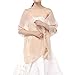 Soffte Cloud Sheer Chiffon Women Evening Shawls and Wraps for Dresses Champagne